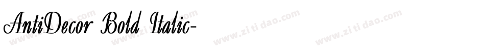 AntiDecor Bold Italic字体转换